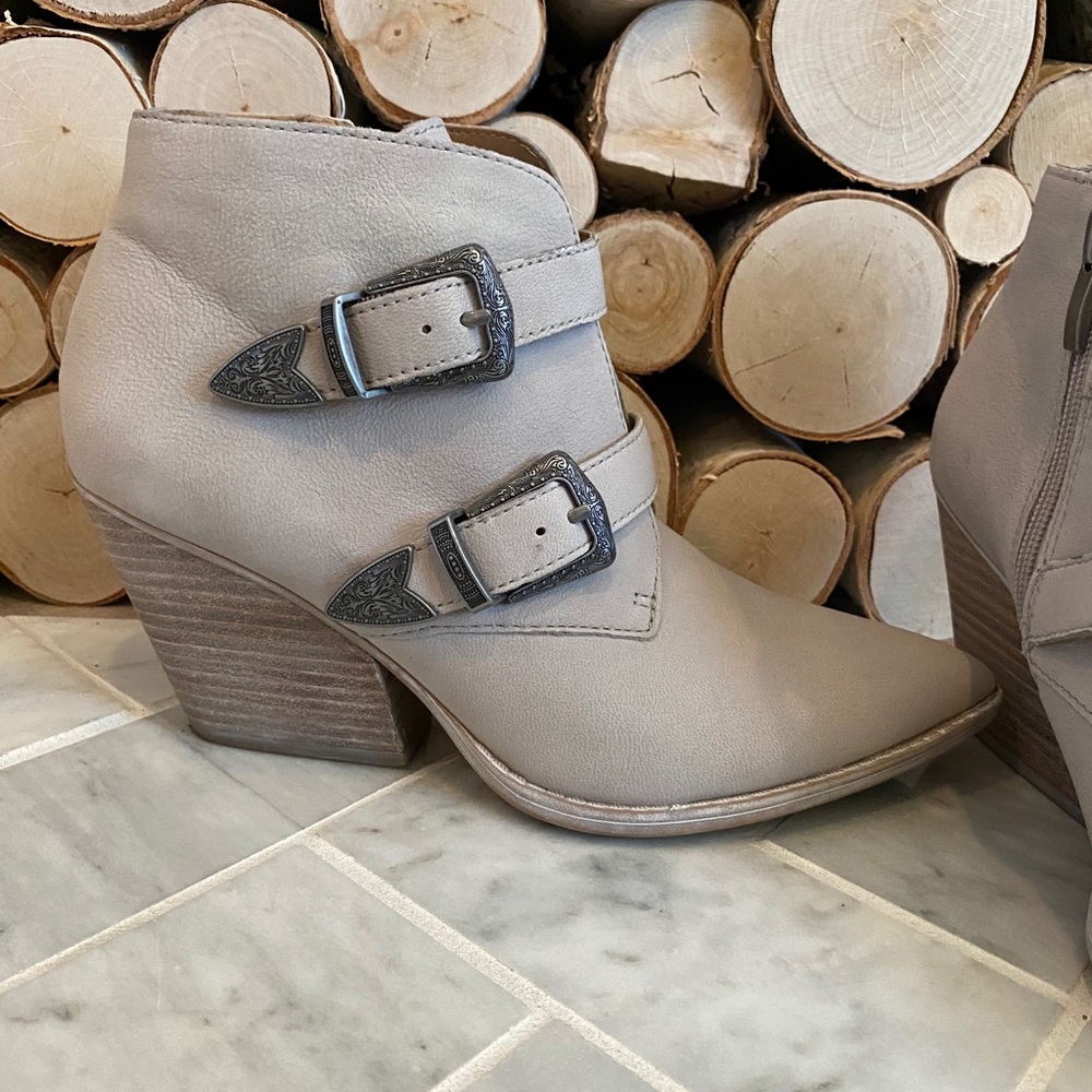 Franco Sarto gray L-Granton western ankle boot 7.5